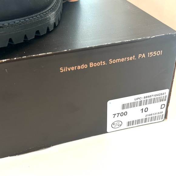 Men's Silverado Black leather work boots - Picture 3 of 10